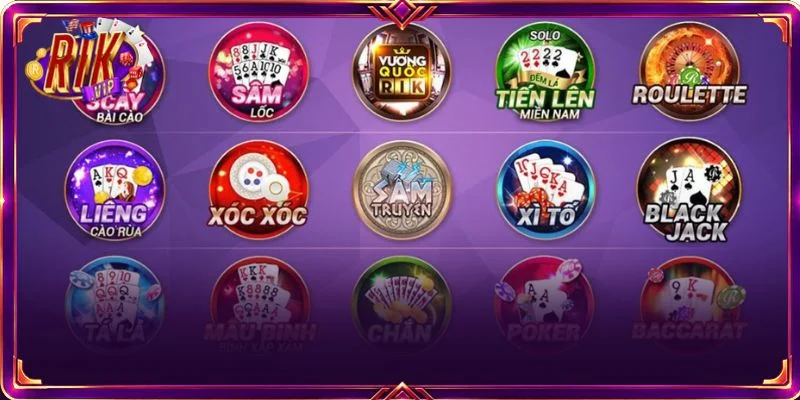 Những trò chơi game bài RIKVIP hấp dẫn